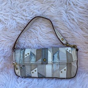 Fossil handbag shoulder bag multi color leather